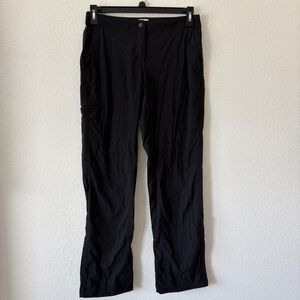 L.L.Bean Pants 6 M/T Black Adjustable Waist Straight Leg‎ Hike Outdoor T268919